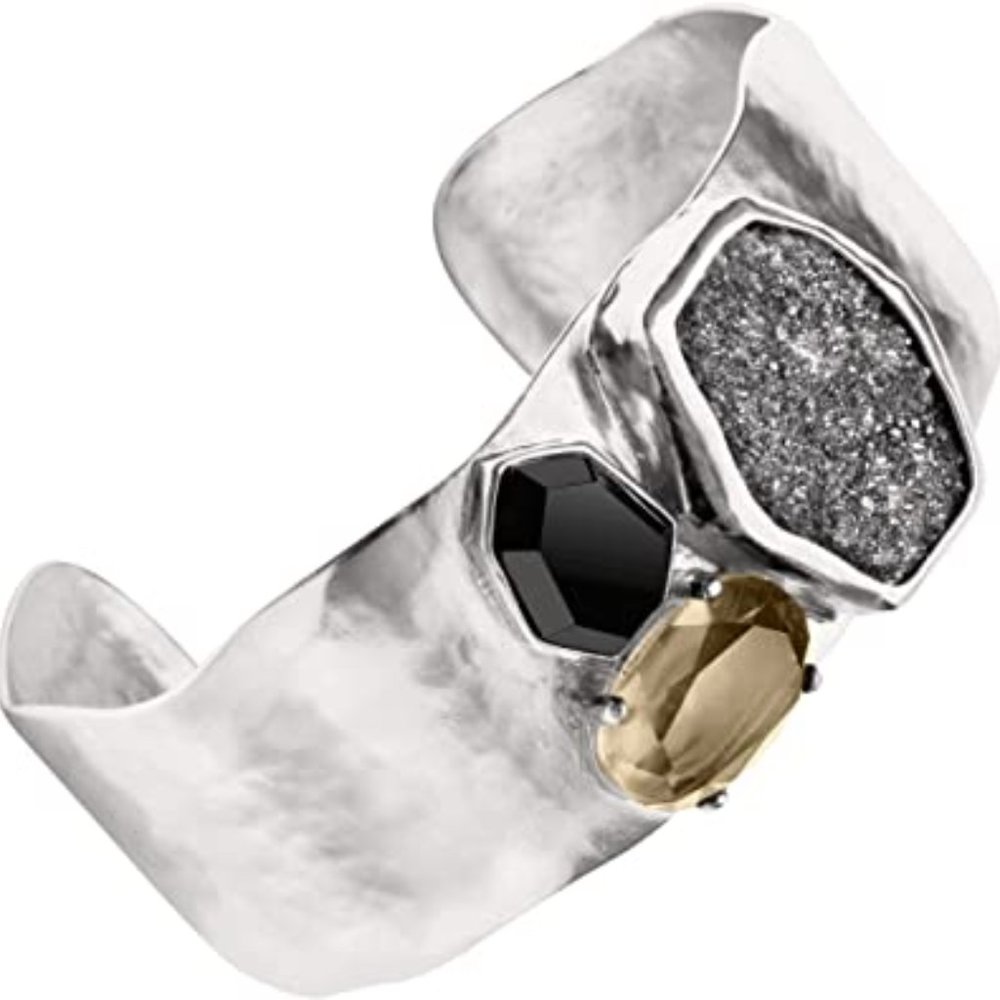 Silpada CRYSTAL CAVE 925 Silver/Gems Cuff Bracelet